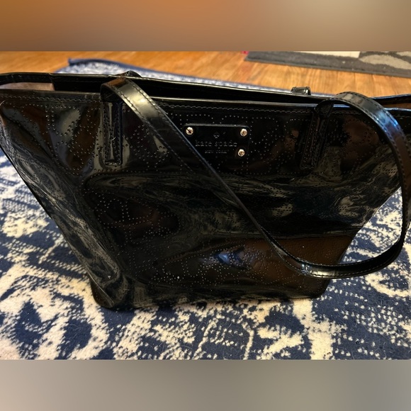 Kate Spade Black Patent Leather Tote Bag - Picture 1 of 7